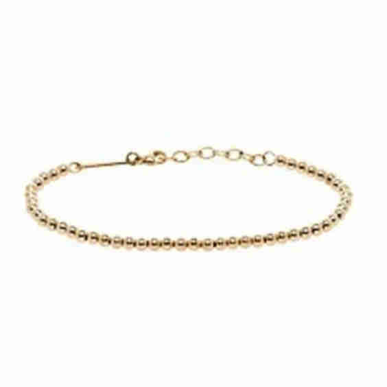 Heavy Metal 14k Gold Beaded Bracelet