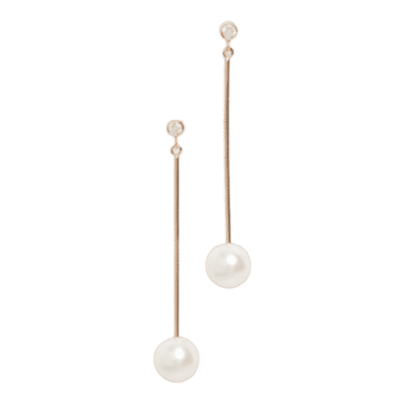 14k Gold Bar Diamond Mobile Earrings