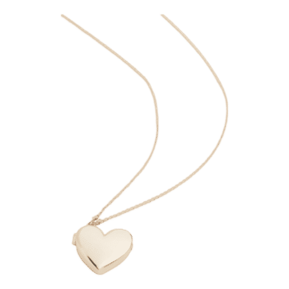 14k Gold Heart Locket Necklace
