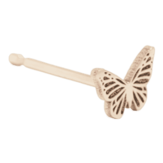 14k Gold Itty Bitty Butterfly Single Stud Earring