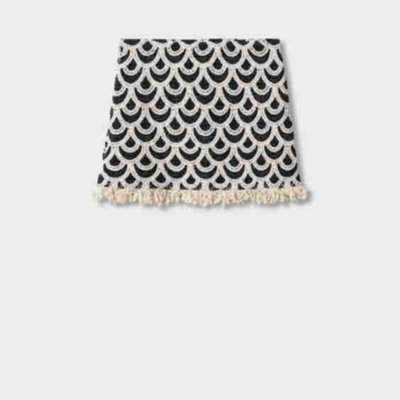 Geometric crochet skirt