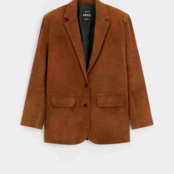 Suede Oversized Blazer