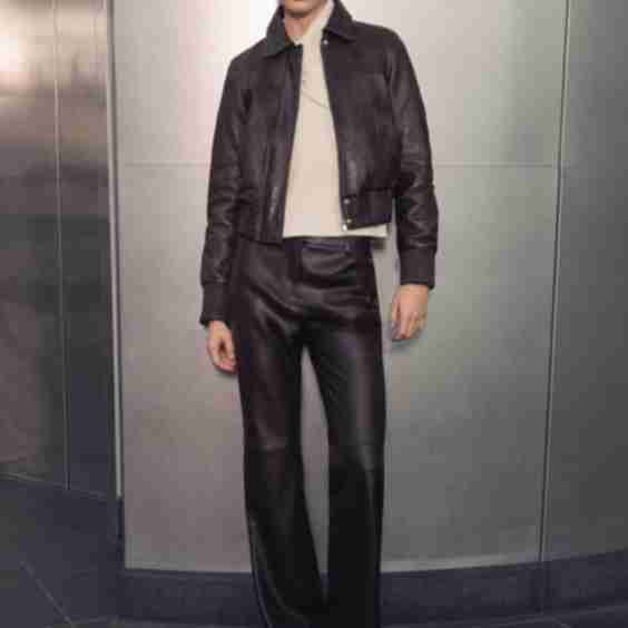 Leather Bomber Jacket