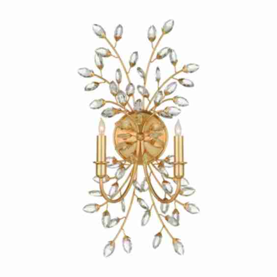 Forget-Me-Not Gold Wall Sconce