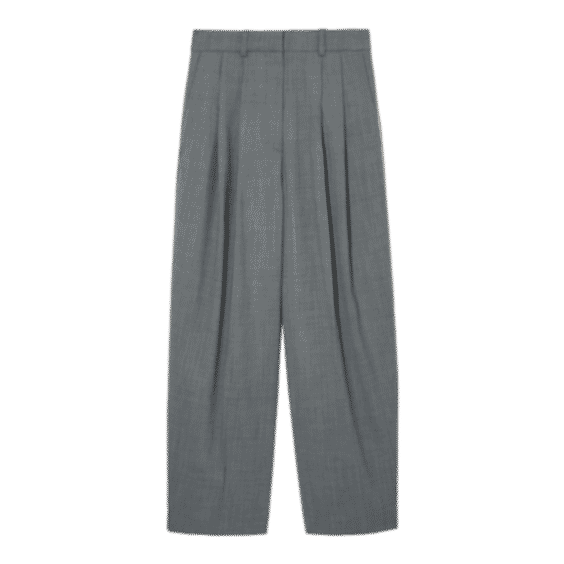 Wide-Leg Tailored Wool-Blend Pants
