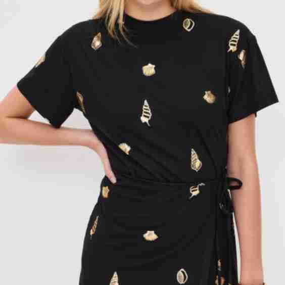 Black Shell Mini Leia Dress