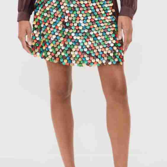 Multi Shell Mini Wrap Skirt