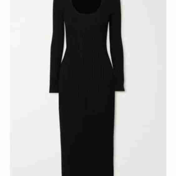 Ribbed-Knit Midi Dress