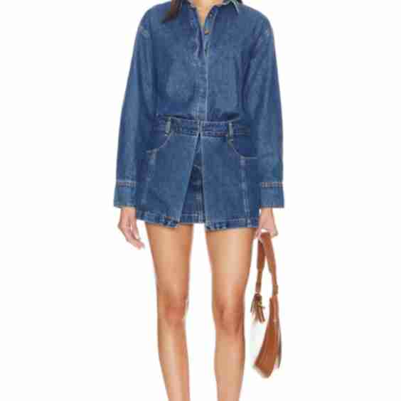 Overturn Denim Mini Dress