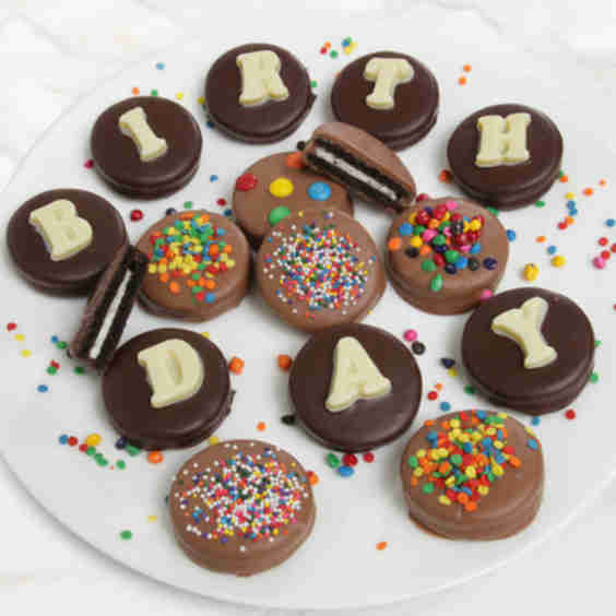Birthday Belgian Chocolate Sandwich Cookies