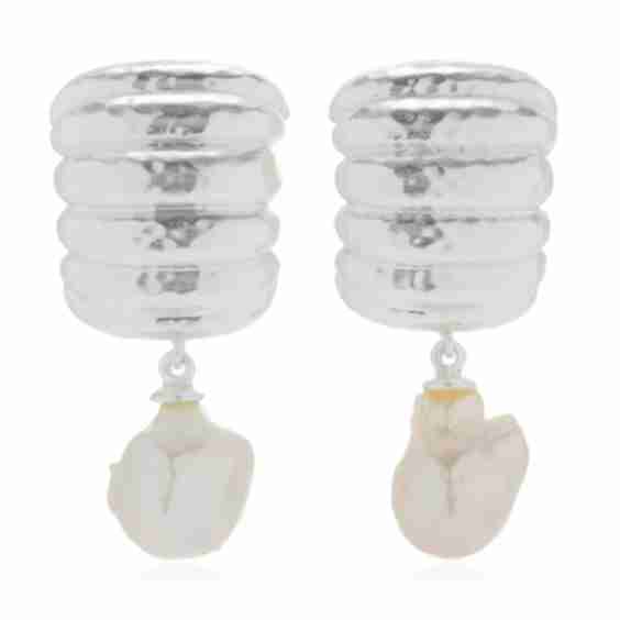 22 K Gold Plated Pearl Earrings