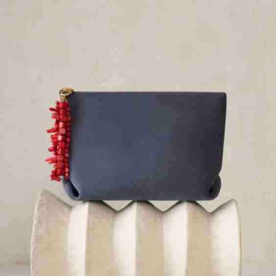 éliou x Cesta Kora Suede Clutch