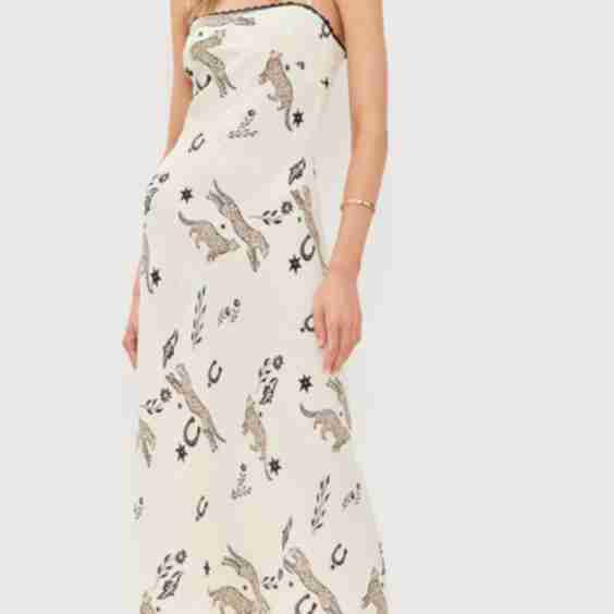 Cosmic Bias Cut Maxi Dress