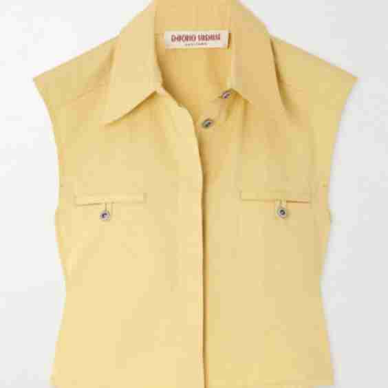 Caterina Cropped Twill Top