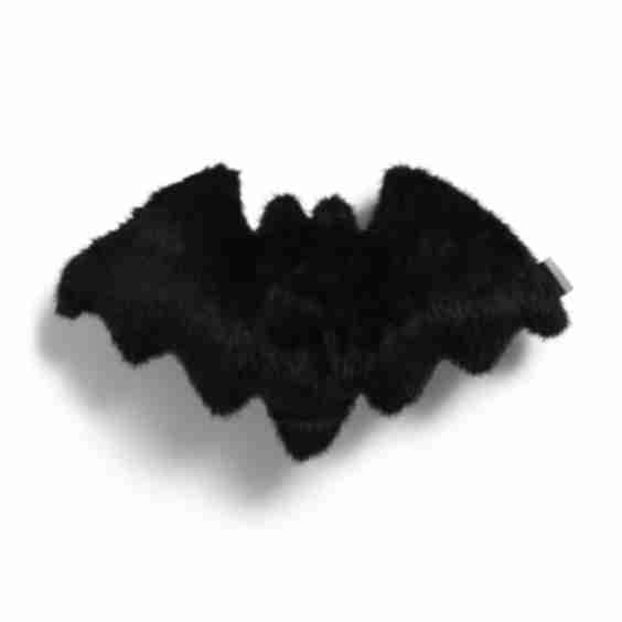 13x22 Faux Fur Bat Shaped Pillow