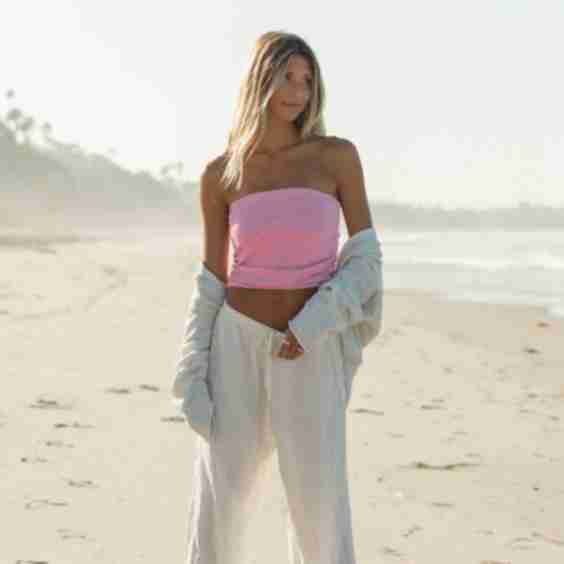 Warm Sun Cotton Ruched Tube Top