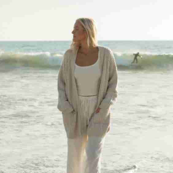 Winter Sun Waffle Knit Cardigan