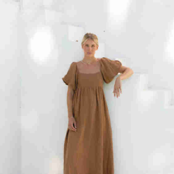 French Riviera Linen Dress