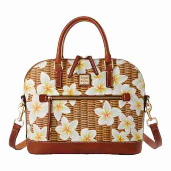 Plumeria Domed Zip Satchel