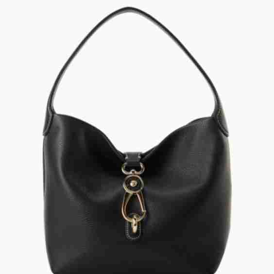 Lucca Leather Logo Lock Hobo
