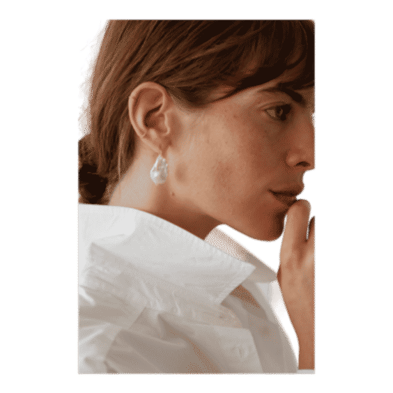 The June White Pearl Drop Earrings
