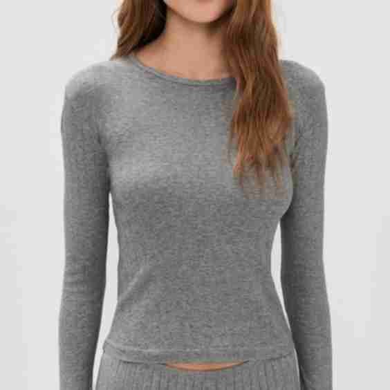 The Pointelle Long Sleeve Top