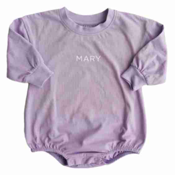 Personalized Long Sleeve Bubble Romper