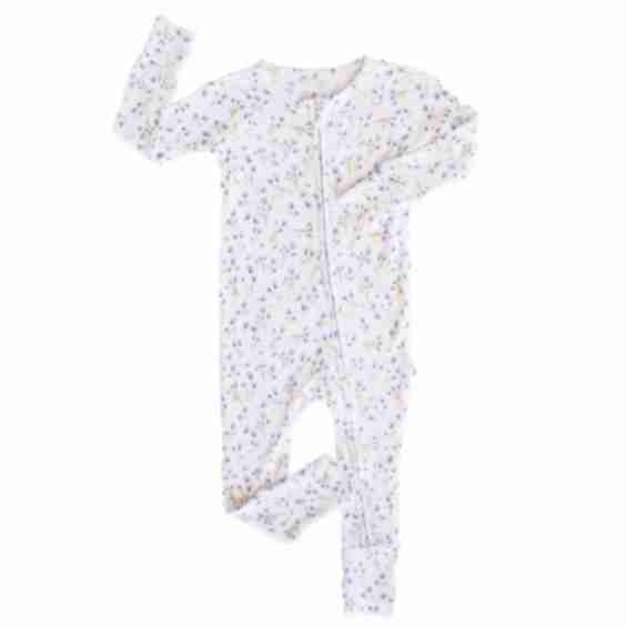Blakes Blooms Waffle Bamboo Convertible Zip Romper Romper