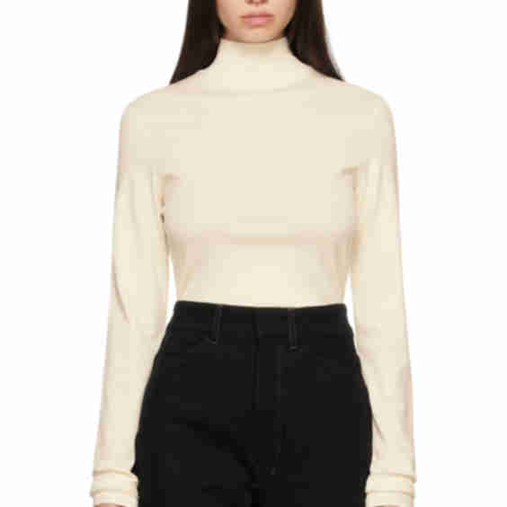 Off-White Rib Turtleneck