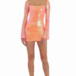 open lace back dress Lucy dress in orange – roma main image 1