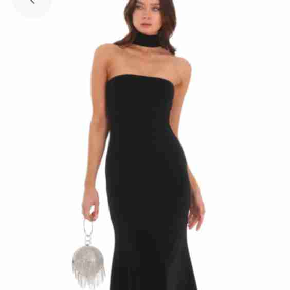 Velvet Reverse Halter Dress 