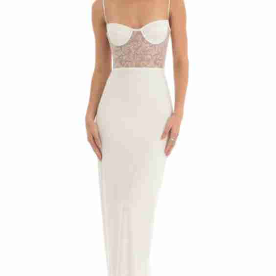 Christia Shimmer Maxi Dress