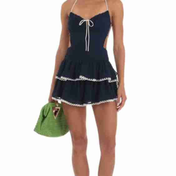 Tam Chiffon Dotted Ruffle Romper