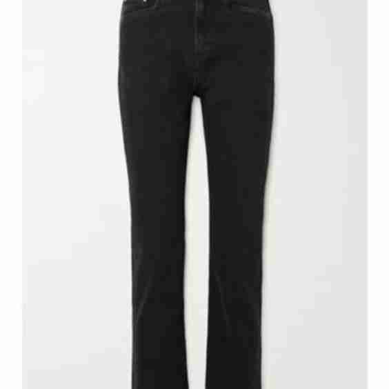 Carnation Cropped Mid-Rise Straight-Leg Jeans