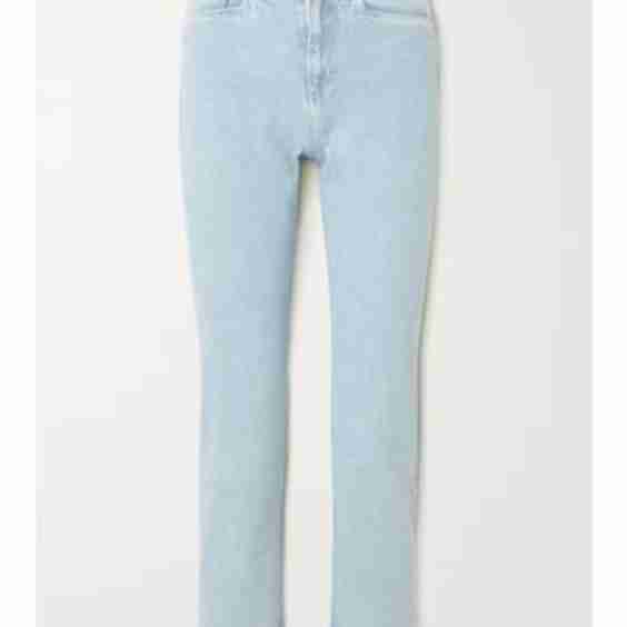 Carnation Cropped Mid-Rise Straight-Leg Jeans