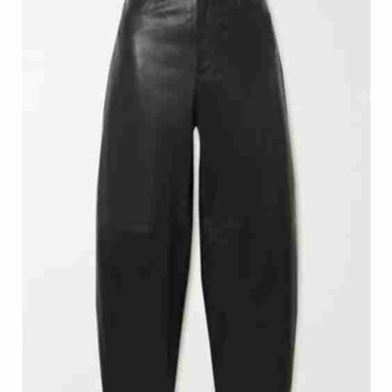 Chamomile Cropped Leather Tapered Pants