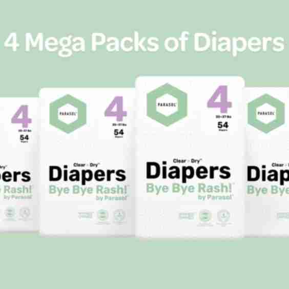 Clear+Dry Natural Disposable Diapers Jumbo Box