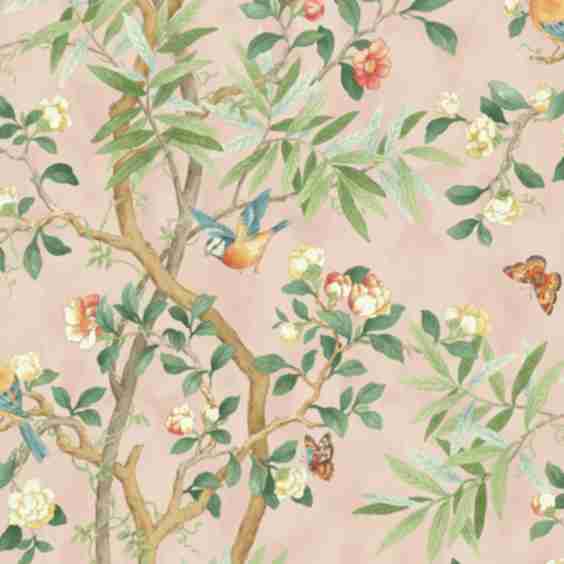 Kimono Vine Rose Wallpaper