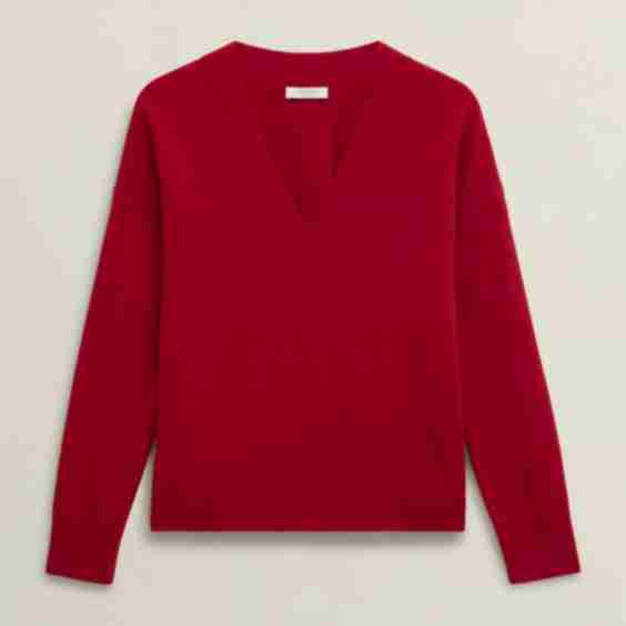 Lettie V Neck Jumper With Cashmere