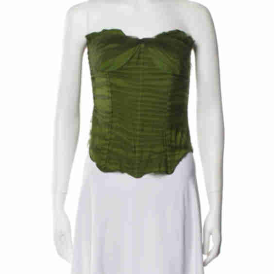 Silk Strapless Crop Top