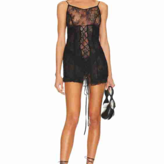 Lace Up Mini Dress