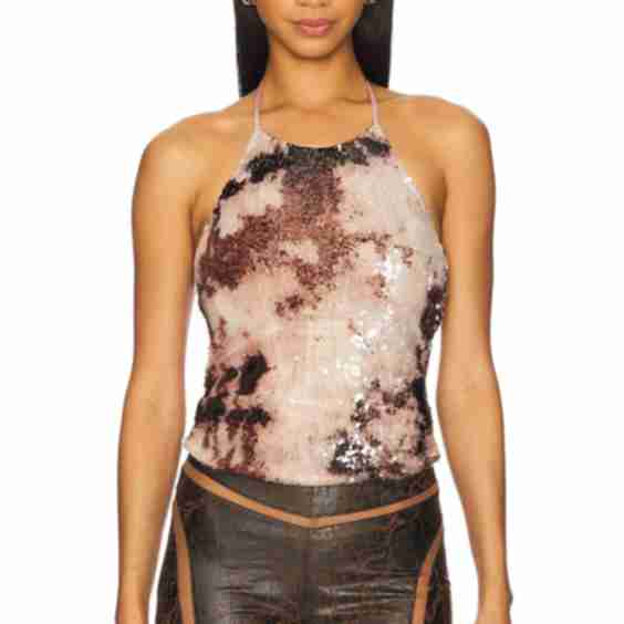 Sequin Halter Top