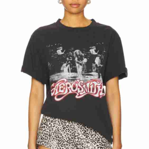 Aerosmith Singing Boxy Tee