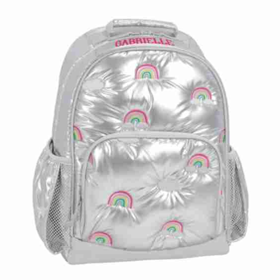 Mackenzie Puffer Metallic Rainbows Backpack