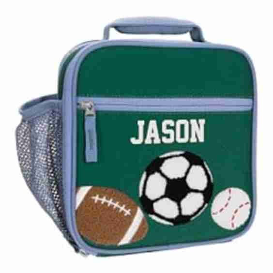 Mackenzie Green Sports Chenille Lunch Boxes