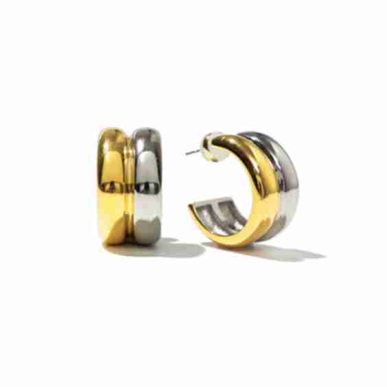 Waterproof Twin Tone Hoops