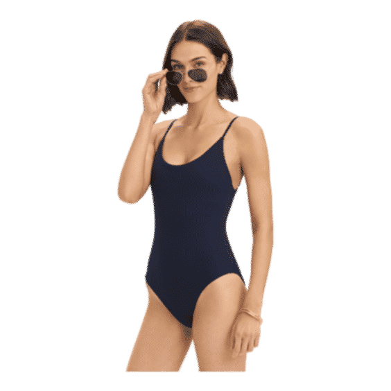 Solid Textured Swimsuit
