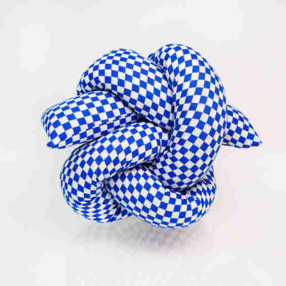 Perfect Blue Double Knot Cushion