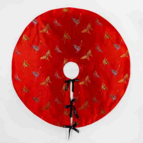 'XMas' Red Holiday Tree Skirt