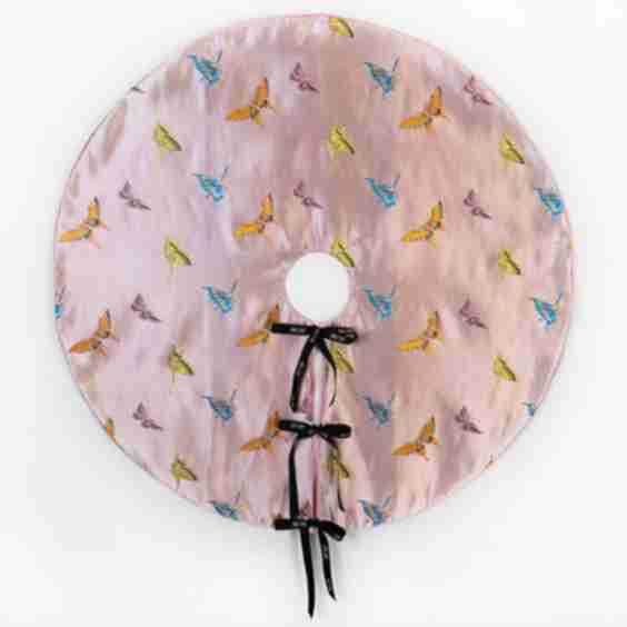 'Tummy Aches' Pink Holiday Tree Skirt